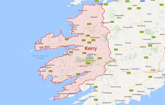 Cork Kerry Border Map Autoglass / Allglass Kerry - Autoglass & Allglass